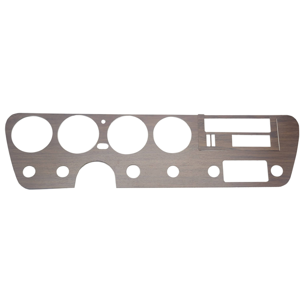 1967 Pontiac GTO/LeMans/Tempest VINYL DASH INSERT ON ALUMINUM BACKING WITH A/C | IN1950G