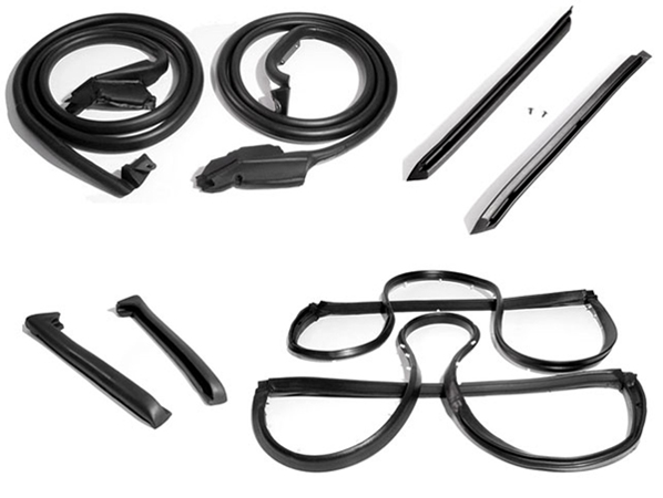 1977 Chevrolet Corvette WEATHERSTRIP SEAL KIT - 8 PIECES (CORVETTE) COUPE & T-TOP | WS1017O