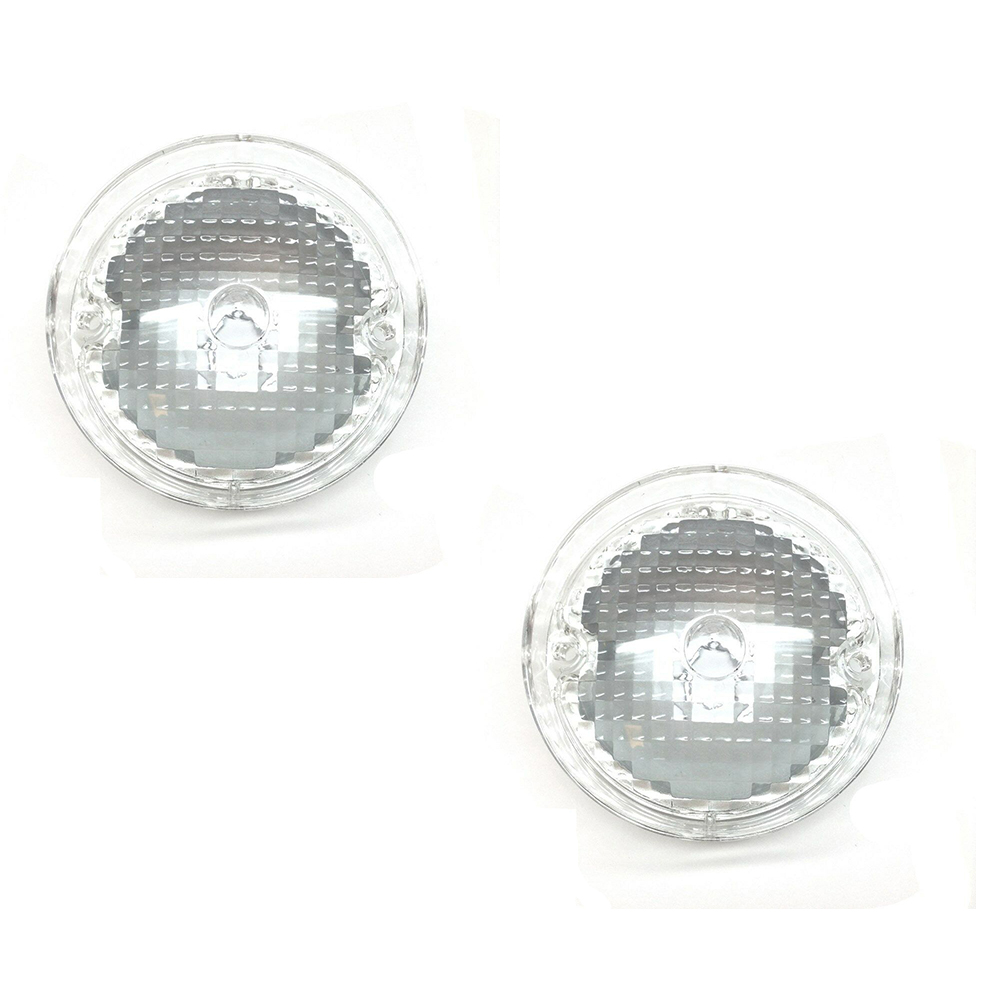 1972 Pontiac GTO/LeMans/Tempest FRONT LOWER ROUND PARKING LAMP LENS W/ HOUSING - PAIR | XL10008G