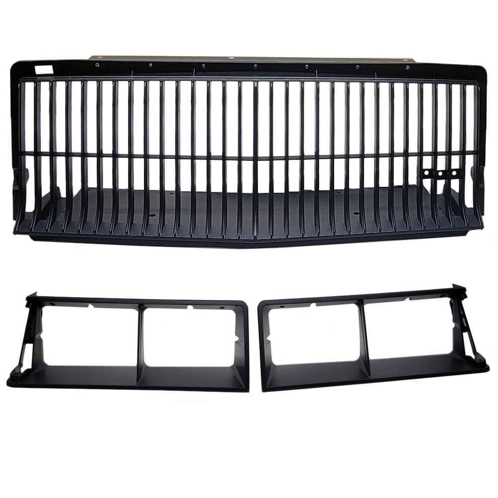 1987 Buick Skylark/GS/Regal/GN BLACK GRILLE & HEADLAMPS LIGHTS BEZELS KIT | GH10006S