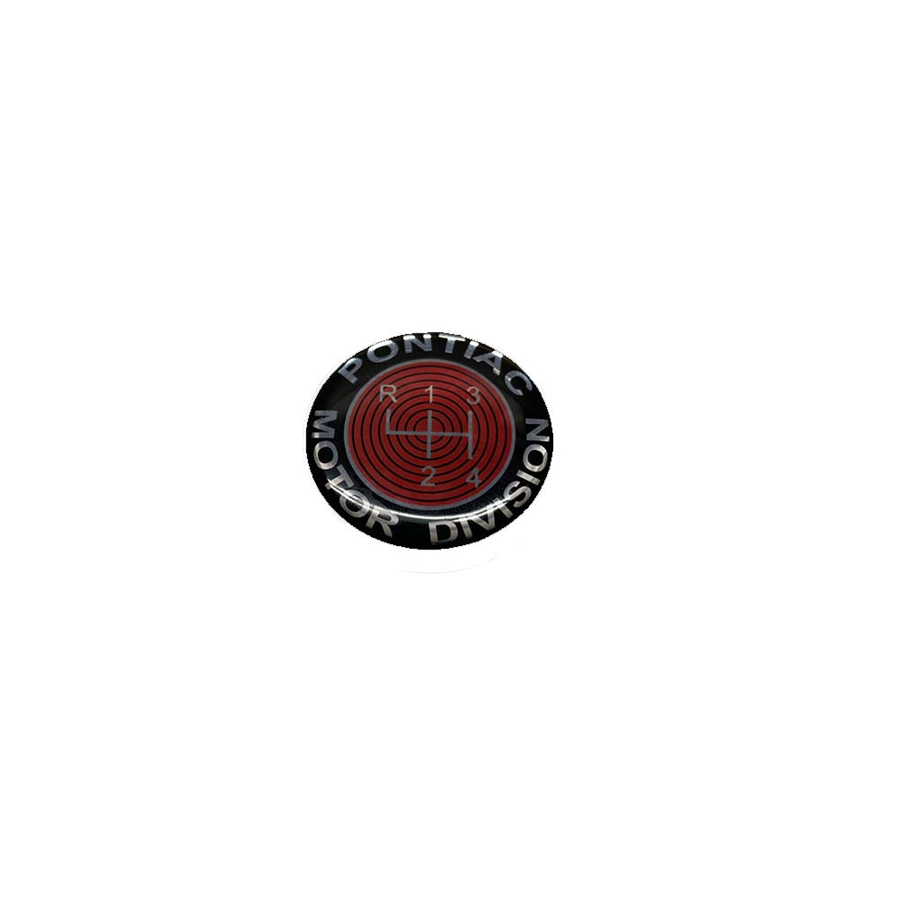 1969 Pontiac GTO/LeMans/Tempest SHIFT KNOB 4-SPEED SHIFT PATTERN INSERT “PONTIAC MOTOR DIVISION” (INSERT ONLY) | CP10020Z