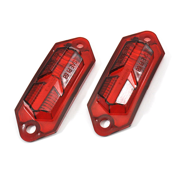 1969 Oldsmobile Cutlass/442/F85 REAR SIDE MARKER LENSES ONLY (RED) - PAIR | XL4388T