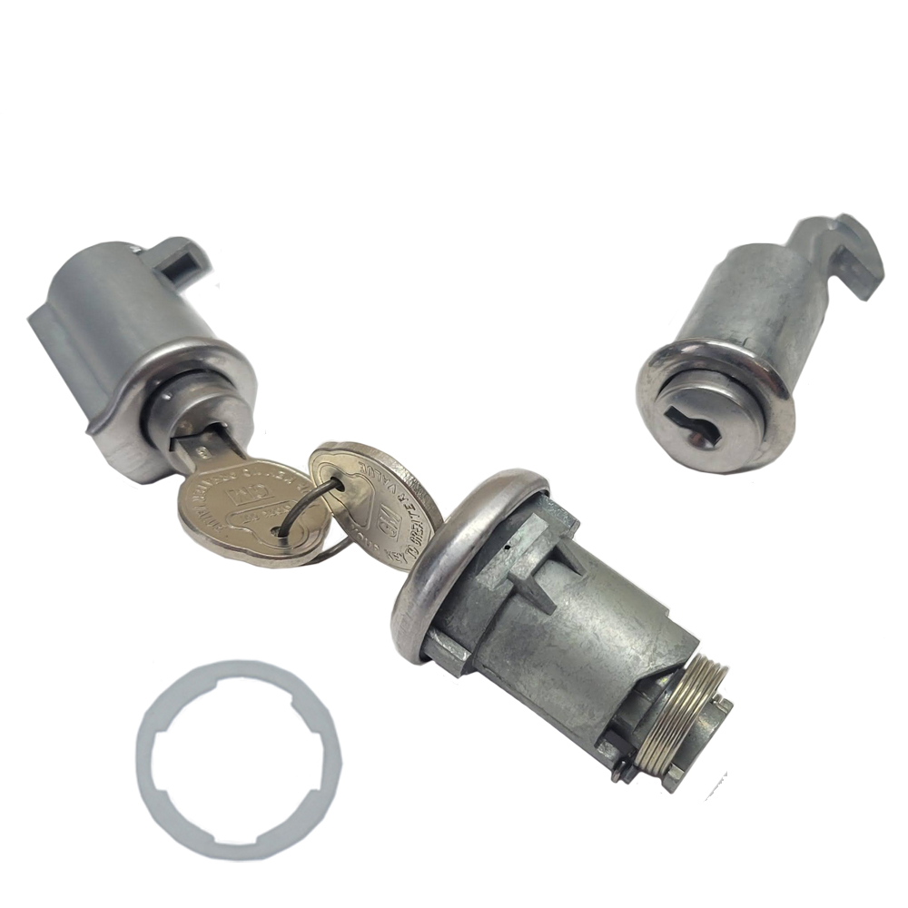 1966 Pontiac Full Size CONSOLE GLOVE TRUNK LOCK KIT ORIGINAL STYLE 262 | KL10003PB