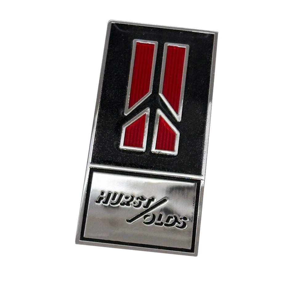 1984 Oldsmobile Cutlass/442/F85 HURST OLDS DASH EMBLEM; WITH 3M ADHESIVE BACKING | EM10024T