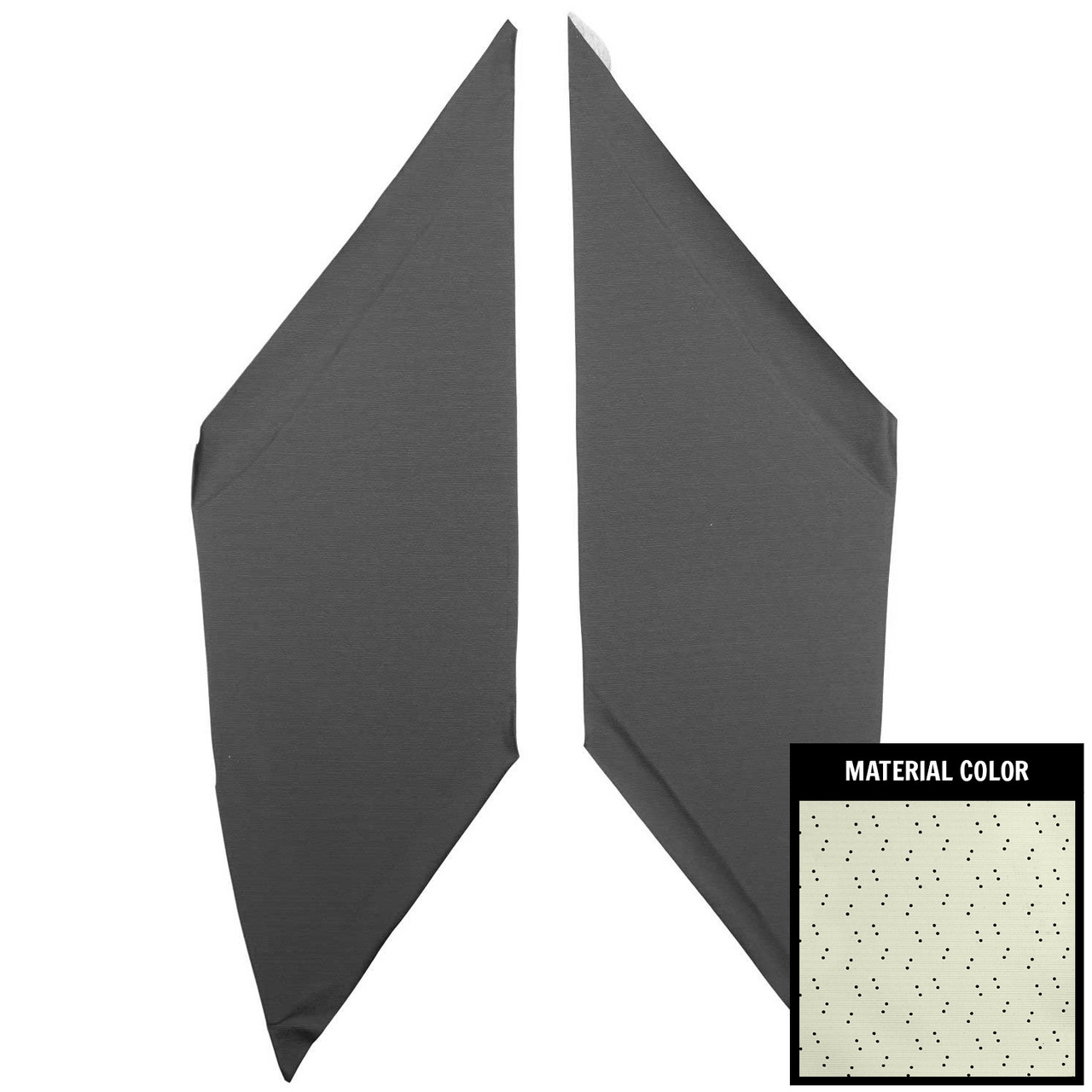 1967 Pontiac GTO/LeMans/Tempest EAR MUFF BOARDS ASSEMBLED; (A-BODY 2 DOOR HARDTOP; SAIL PANELS); WHITE; PAIR; (PERFORATED) | IN10243Z