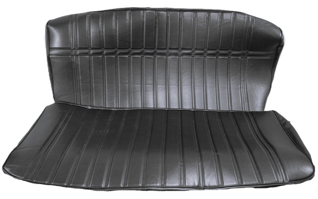 1972 GM Truck FRONT BENCH SEAT COVER; BLACK; WITH ACCENT STRAP | IN10128K