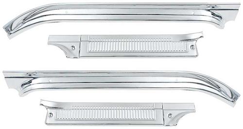 1973 GM Truck DOOR SILL PLATES; POLISHED ALUMINUM; 4-PIECE SET | 153292