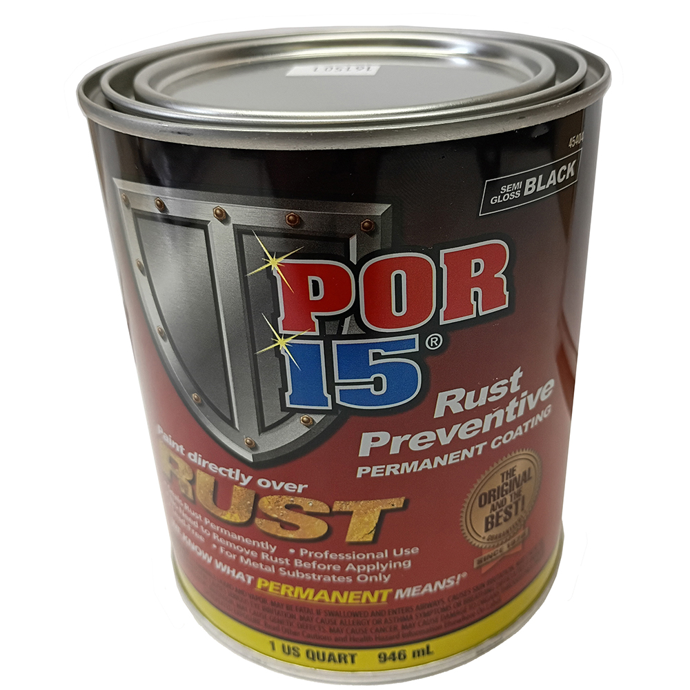 1965 Chevrolet Corvair POR 15 RUST PREVENTATIVE PAINT - BLACK SEMI-GLOSS – QUART | PT2112Z