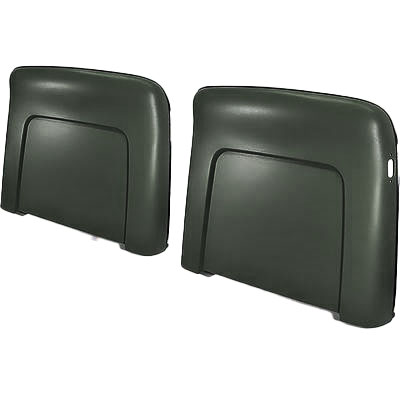 1972 Pontiac GTO/LeMans/Tempest PLASTIC BUCKET SEAT BACKS - INJECTION MOLDED WITH MOLDED CHROME (FITS 68 ALL & 69-72 RECLINING SEATS ONLY) DARK GREEN - PR | IN10240Z