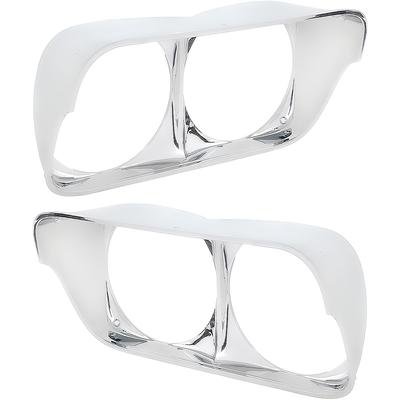 1968 Chevrolet Impala/Caprice/Bel Air HEADLAMP BEZEL SET; CHROME DIE-CAST; GM 3917467; 3917468; PAIR | *R1000