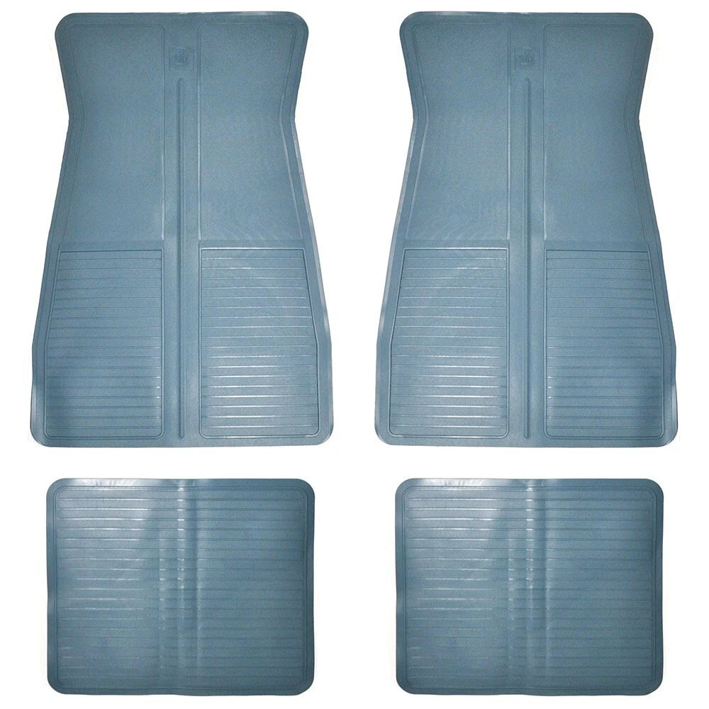 1978 Pontiac GTO/LeMans/Tempest RUBBER FLOOR MATS - SET OF 4 FACTORY RUBBER GM OEM STYLE FLOOR MATS (LIGHT BLUE) | IN11165Z