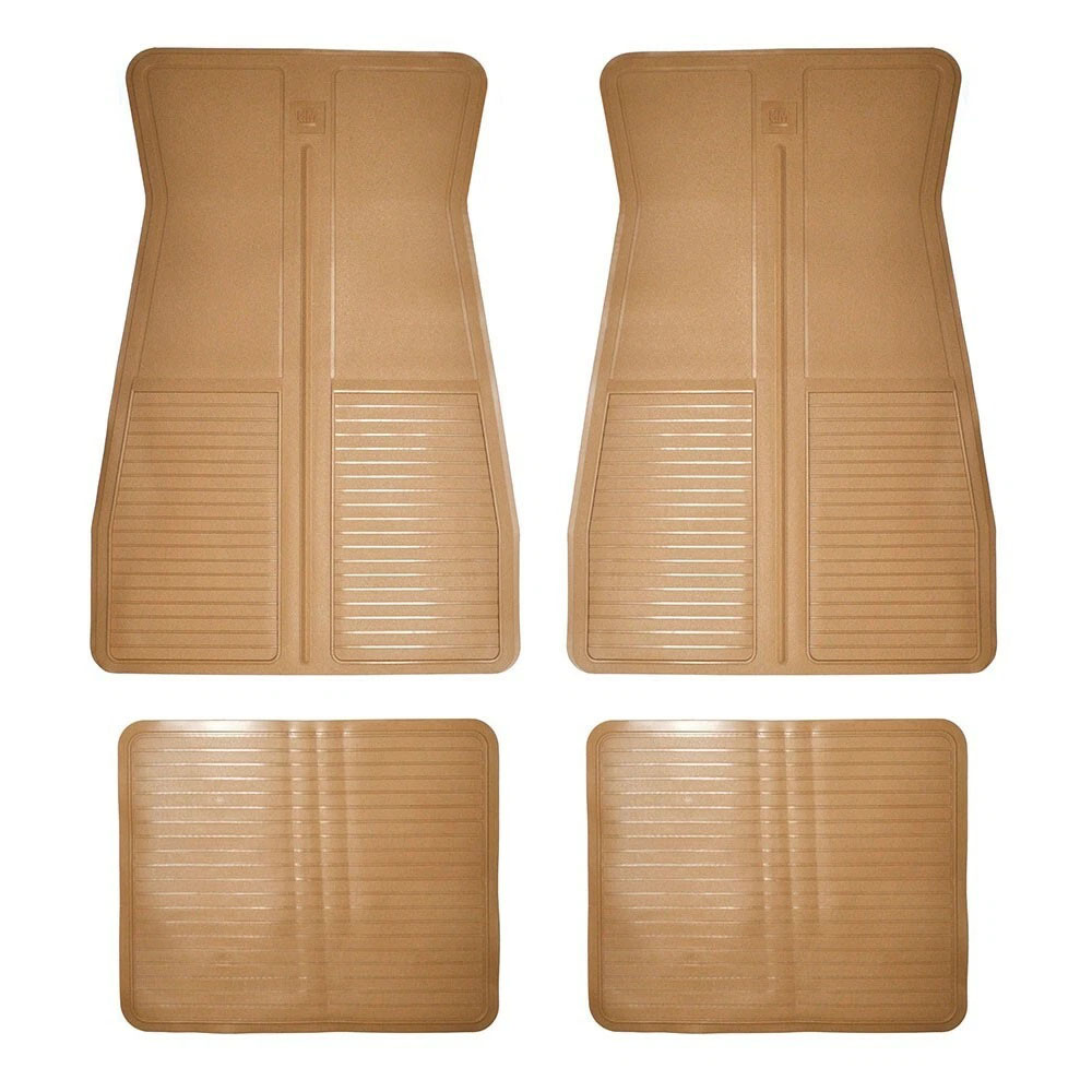 1982 Pontiac Grand Prix 69-UP RUBBER FLOOR MATS - SET OF 4 FACTORY RUBBER GM OEM STYLE FLOOR MATS (TAN) | IN11159Z