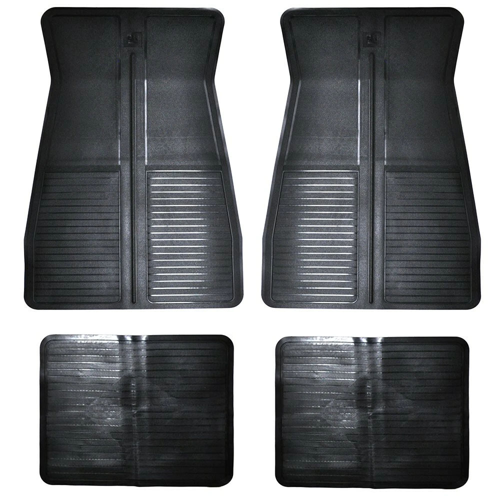 1974 Pontiac Grand Prix 69-UP RUBBER FLOOR MATS - SET OF 4 FACTORY RUBBER GM OEM STYLE FLOOR MATS (BLACK) | IN11153Z