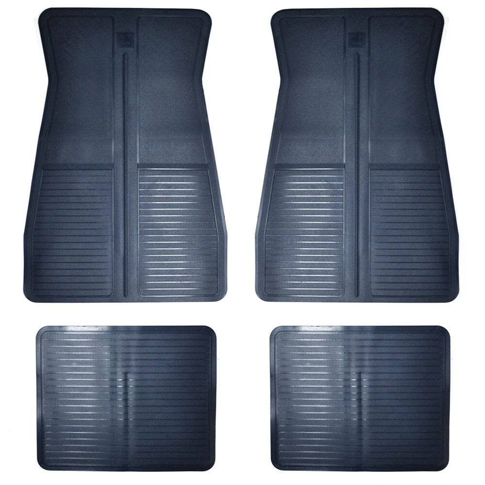 1981 Pontiac Grand Prix 69-UP RUBBER FLOOR MATS - SET OF 4 FACTORY RUBBER GM OEM STYLE FLOOR MATS (DARK BLUE) | IN11163Z
