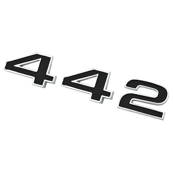 1968 Oldsmobile Cutlass/442/F85 442 FRONT FENDER EMBLEM NUMERALS (3/SET) | EM2440T