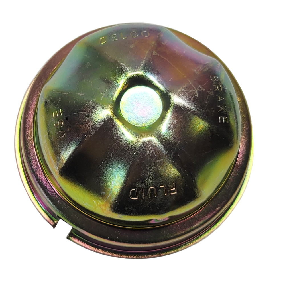 1964 Buick Skylark/GS/Regal/GN MASTER CYLINDER LID (GOLD CADMIUM PLATED) ALL SINGLE ROUND 3-1/4