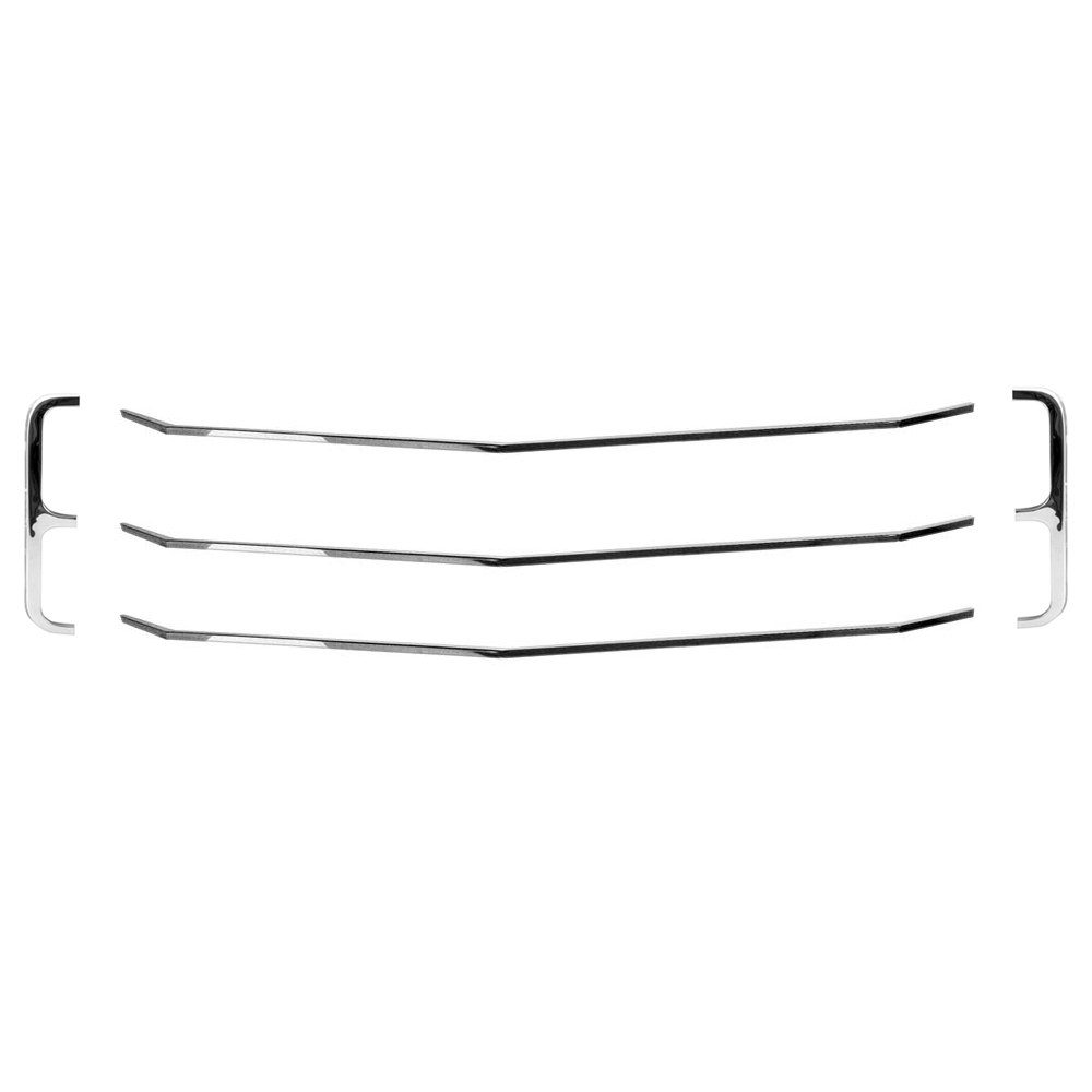 1971 Chevrolet El Camino GRILLE MOLDINGS (3 MOLDINGS & 2 END PIECES) - KIT | XP4716V
