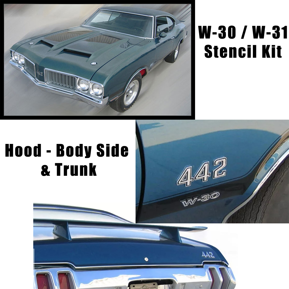 1971 Oldsmobile Cutlass/442/F85 W-30/W-31 PAINT STENCIL KIT | DC1805T