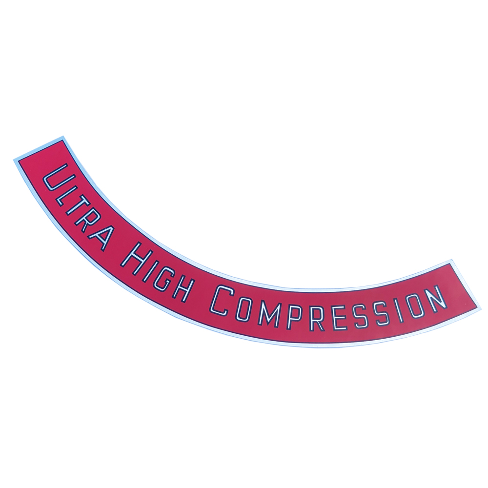 1961 Oldsmobile Cutlass/442/F85 ULTRA HIGH COMPRESSION 11 RED B/C BODY AIR CLEANER DECAL (D00143) | DC1831T