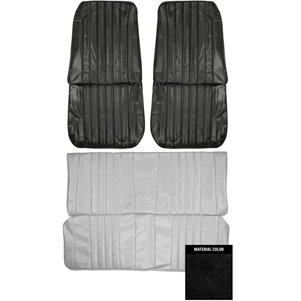 1968 Chevrolet Chevelle/Malibu STANDARD FRONT BUCKETS & REAR BENCH SEAT COVER COMPLETE SET (2 DOOR COUPE) - SET | IN2899V
