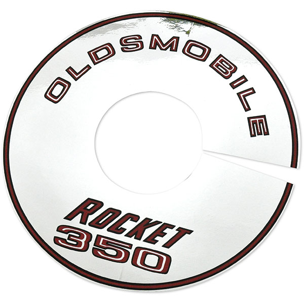 1968 Oldsmobile Cutlass/442/F85 ROCKET 350 (2V) AIR CLNR DECAL 8 SILVER  (D00163) | DC1878T