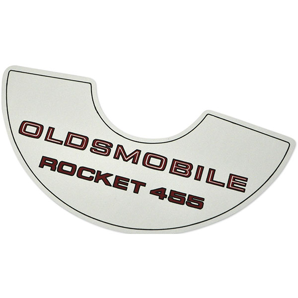 1971 Oldsmobile Cutlass/442/F85 ROCKET 455-2V AIR CLEANER DECAL SMALL | DO0008