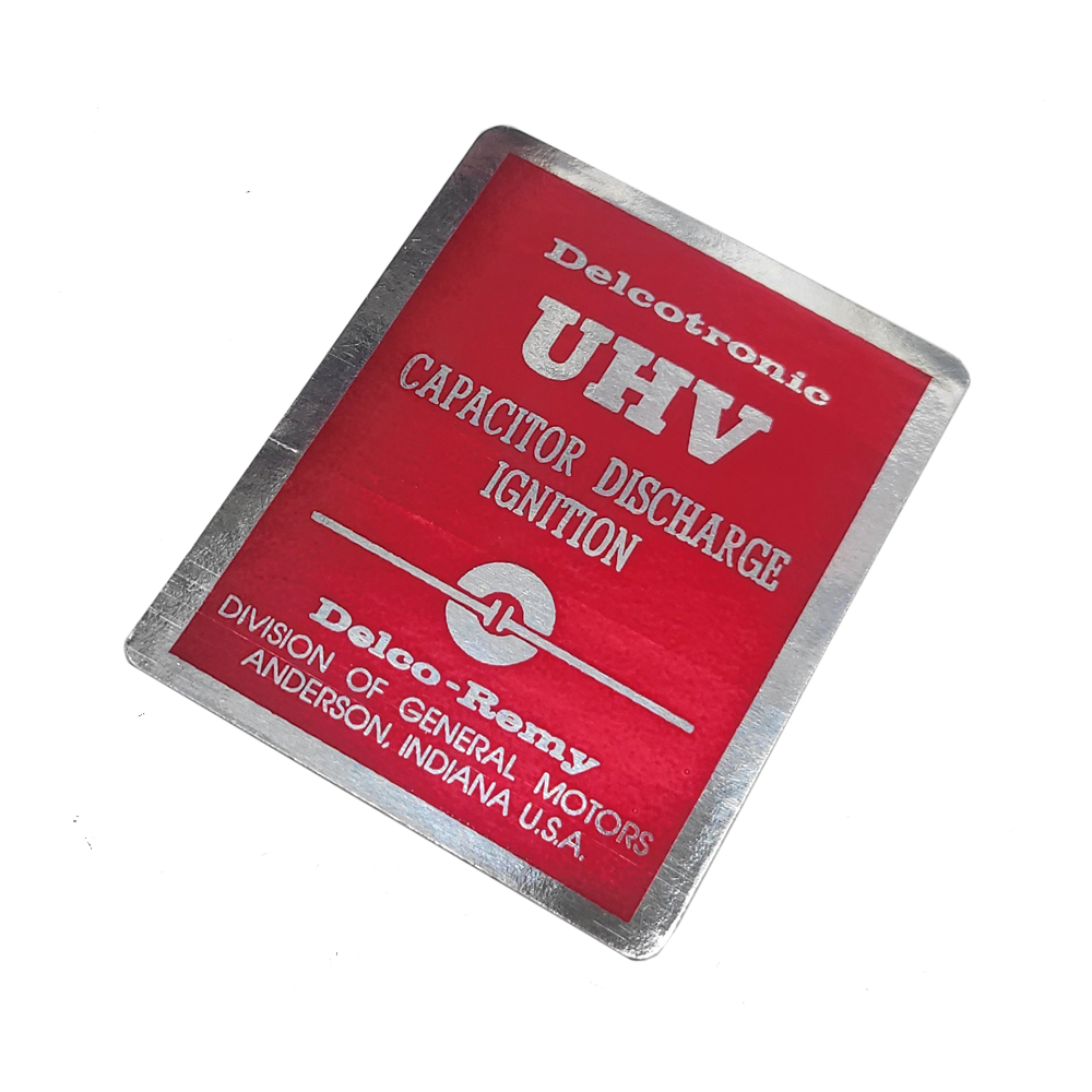 1967 Oldsmobile Cutlass/442/F85  UHV IGNITION CAPACITOR DISCHARGE DECAL (D00385) | DC2086T