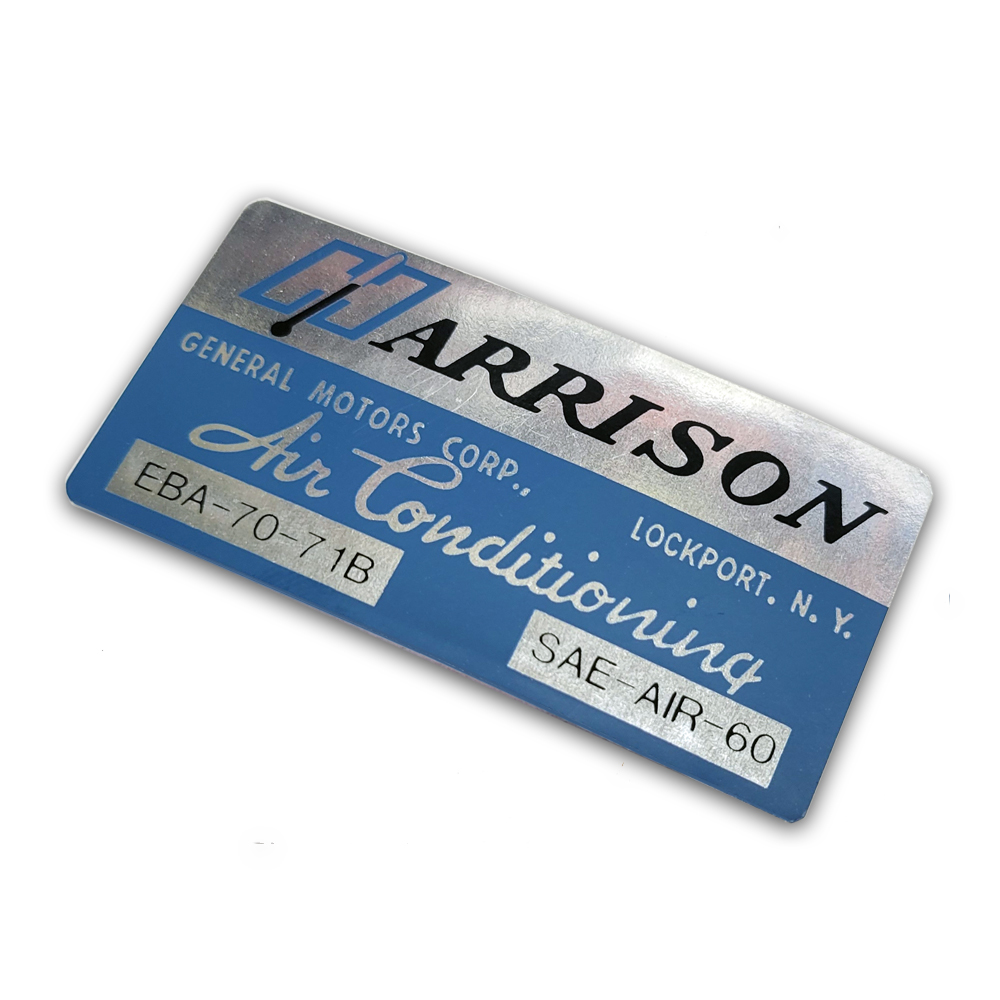1971 Oldsmobile Cutlass/442/F85 HARRISON AIR COND EVAP BOX DECAL  (D00248) | DC2097T