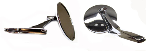 1972 Chevrolet El Camino OUTSIDE CHROME MIRROR WITH BOWTIE (FITS LH & RH) - EA | XP5864C