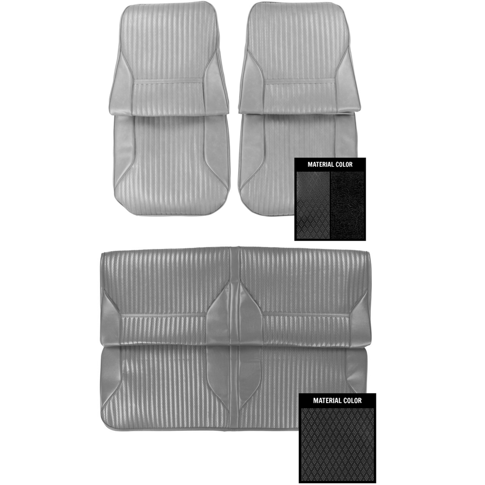 1969 Oldsmobile Cutlass/442/F85 FRONT BUCKET & REAR SEAT COVER SET (