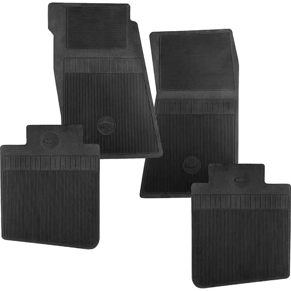 1967 Chevrolet Nova/Chevy II BLACK FLOOR MAT SET - RUBBER | IN5675C