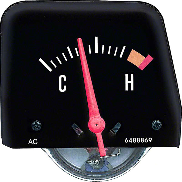 1968 Chevrolet Nova/Chevy II CONSOLE TEMPERATURE GAUGE (BLACK FACE) | CP1412Z