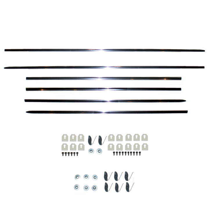 1974 Chevrolet Nova/Chevy II BODY MOLDING SET 6 PIECE (THIS MOLDING HAS BLACK CENTER) | XP3466N
