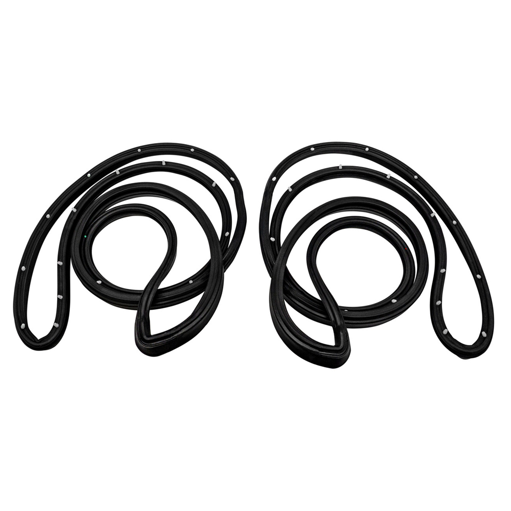 1976 Chevrolet Nova/Chevy II REAR DOOR WEATHERSTRIPS AND CLIPS (4 DOOR) - PR | WS3270N