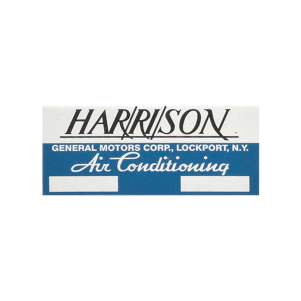 1962 Chevrolet Nova/Chevy II HARRISON AIR CONDITIONING EVAPORATOR BOX DECAL (DC0071) | DC1621N