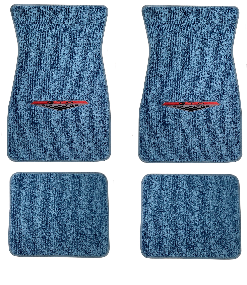 1966 Pontiac GTO/LeMans/Tempest CARPETED FLOOR MAT SET EMBROIDERED WITH