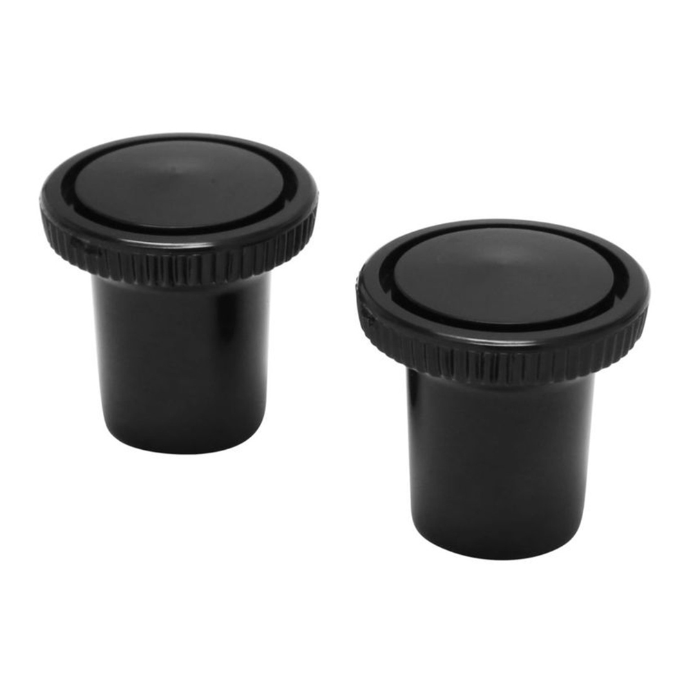1968 Pontiac GTO/LeMans/Tempest AIR DUCT KNOBS BLACK - 2 PIECES - THESE ARE THE SMALL KNOBS THAT HAVE A FLAT FACE AND ARE USED ON THE KICK PANEL AIR VENTS | IN3482Z