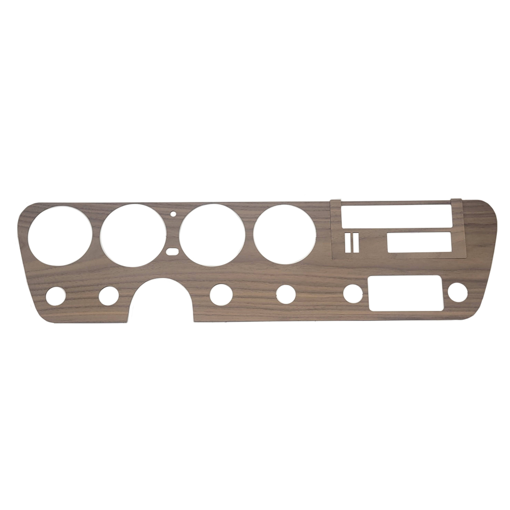 1966 Pontiac GTO/LeMans/Tempest WOOD DASH INSERT ON ALUMINUM BACKING WITH A/C | IN2979G