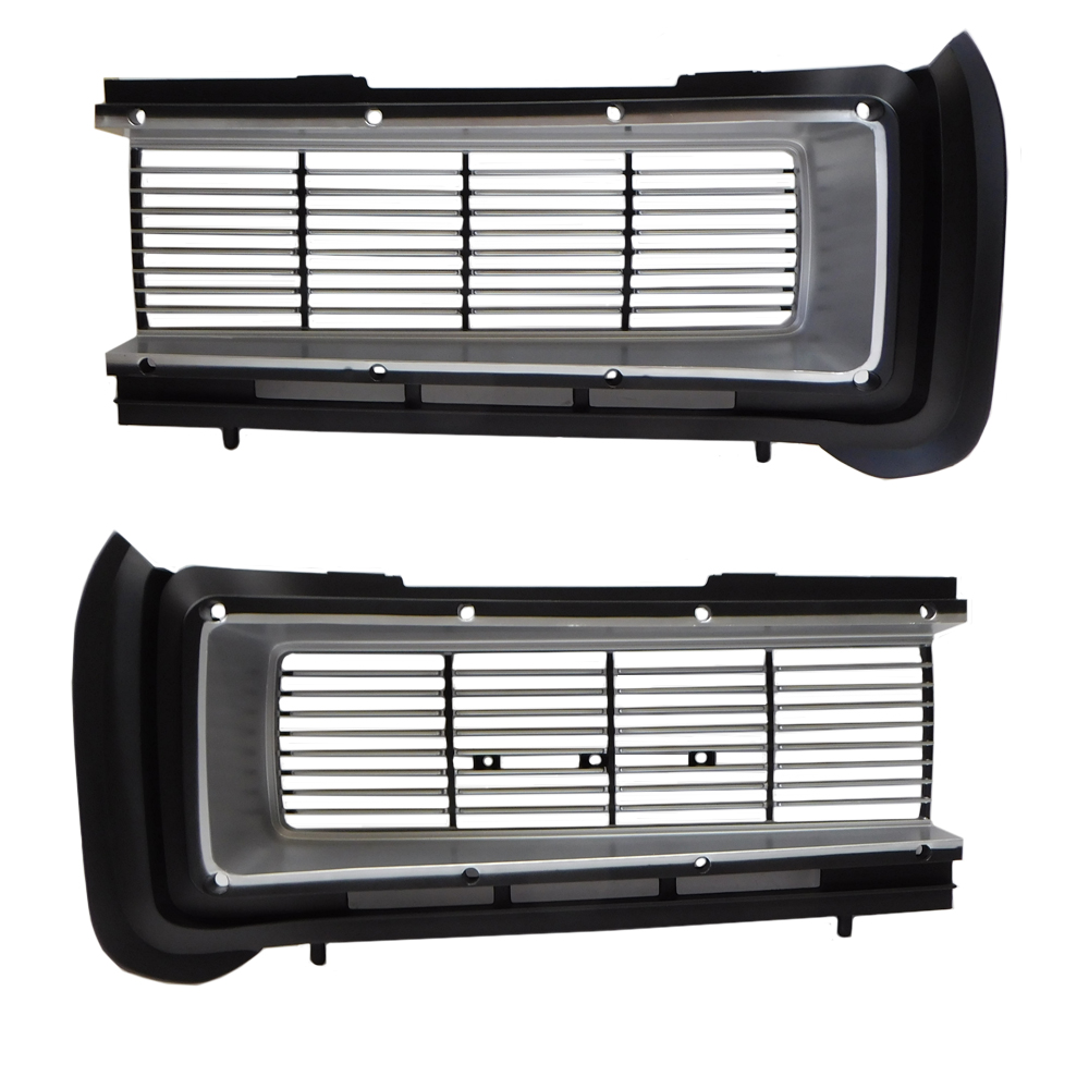 1968 Pontiac GTO/LeMans/Tempest NEW FACTORY OEM GRILLES FOR CARS WITH OR WITHOUT HIDEAWAY HEADLAMPS (USE FACTORY CHROME MOLDINGS, NOT INCLUDED) - PR | GH2450G