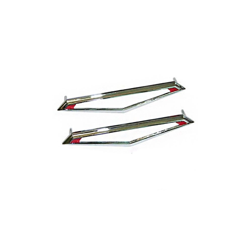 1969 Pontiac GTO/LeMans/Tempest GTO REAR QUARTER SIDE MARKER LENS CHROME BEZELS - PR | XL4192G