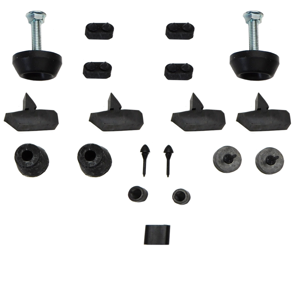 1972 Pontiac GTO/LeMans/Tempest RUBBER BUMPER KIT (INCLUDES 2 HOOD ADJUSTMENT BUMPERS, 4 SIDE OF HOOD BUMPERS, 2 REAR HOOD BUMPERS, 4 DOOR BUMPERS, 2 TRUNK LID BUMPERS, 2 GAS DOOR BUMPERS & 2 GLOVE BOX BUMPERS) MADE IN THE USA | WS4030G