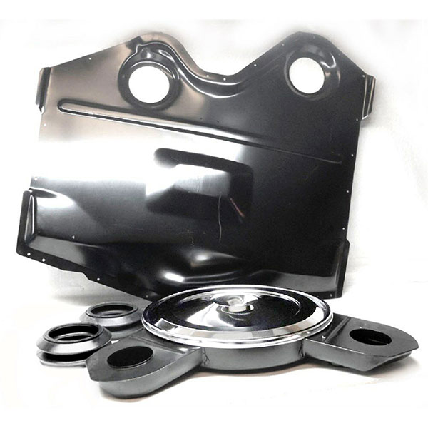 1972 Pontiac GTO/LeMans/Tempest RAM AIR KIT WITH CHROME AIR CLEANER LID (KIT INCLUDES LOWER