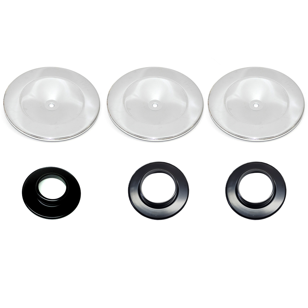 1965 Pontiac GTO/LeMans/Tempest TRI POWER AIR CLEANER CHROME LID AND BASE SET (DOES NOT INCLUDE FILTER ELEMENTS) | TP3542G