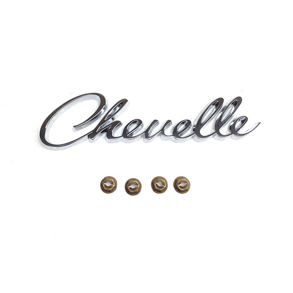 1968 Chevrolet Chevelle/Malibu CHEVELLE HEADER PANEL EMBLEM "CHEVELLE" Chevrolet Chevelle