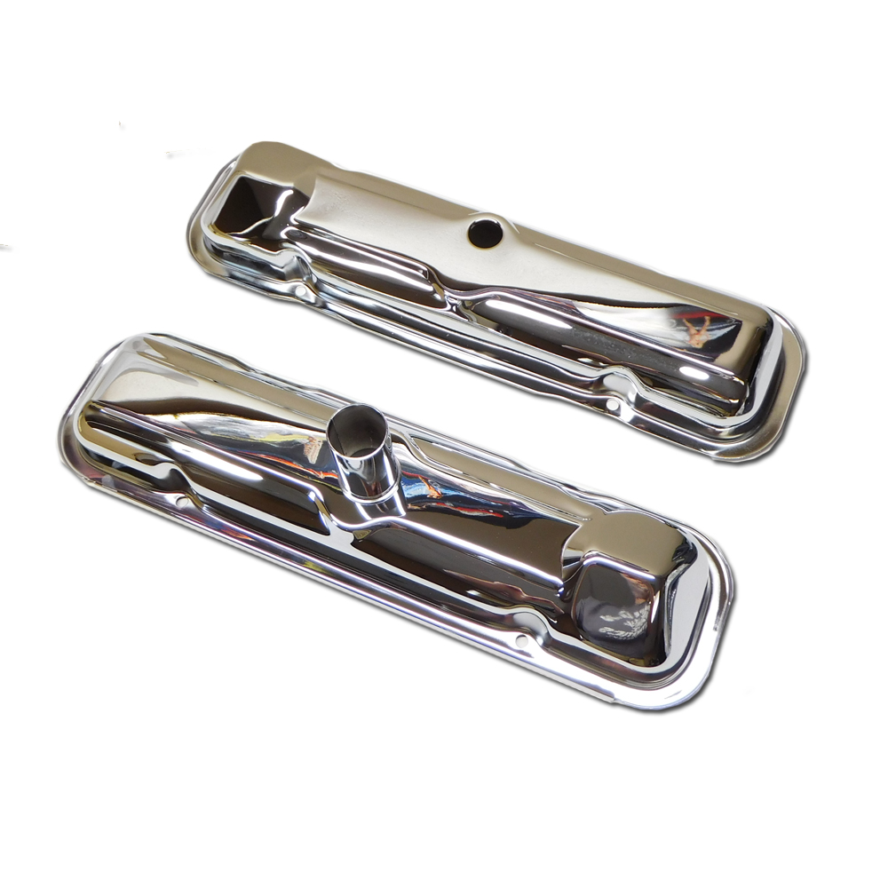 1964 Pontiac GTO/LeMans/Tempest VALVE COVERS CHROME LATE STYLE - PR | EN2302G