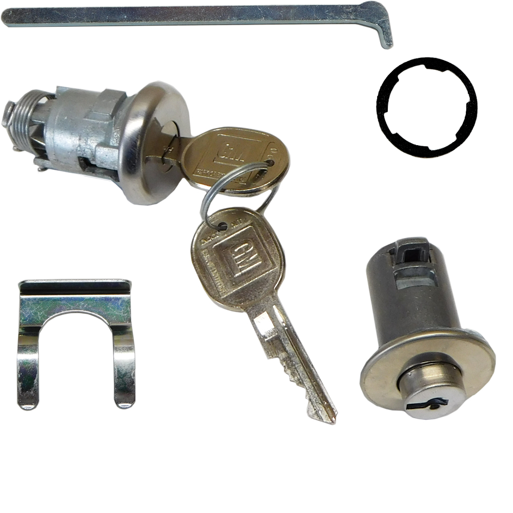 1965 Pontiac GTO/LeMans/Tempest GLOVEBOX & TRUNK LOCK KIT - LATER KEY 172 | KL3528Z