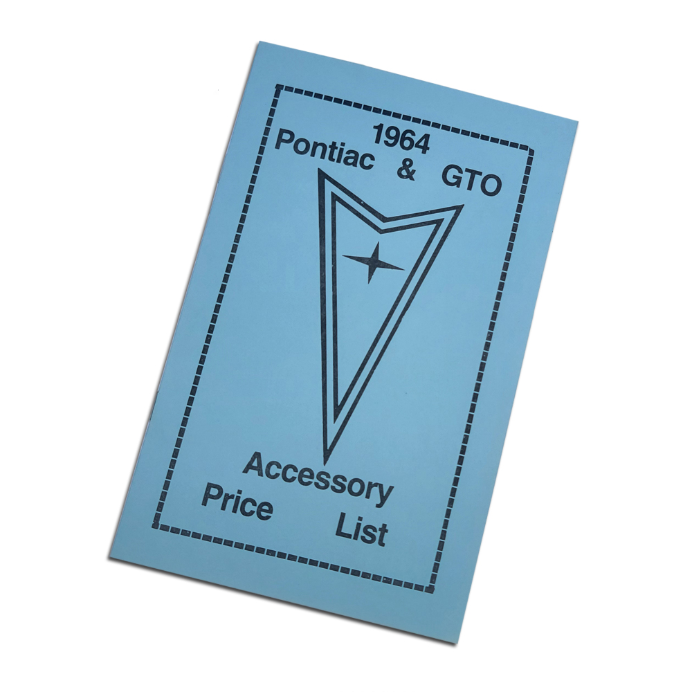 1964 Pontiac GTO/LeMans/Tempest  NEW VEHICLE RETAIL PRICE BOOKLET (ALL) (DT0074) | DC1911G