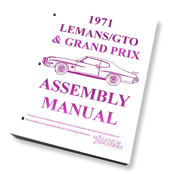 1971 Pontiac GTO/LeMans/Tempest FACTORY ASSEMBLY MANUAL | BK1070G