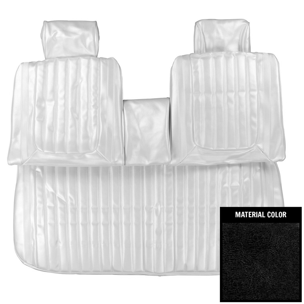 1969 Buick Skylark/GS/Regal/GN PUI SEAT COVERS (VERTICAL PLEATS WITH RAILROAD TRACK BORDER) - FRONT BENCH ONLY WITH ARMREST | IN2181S