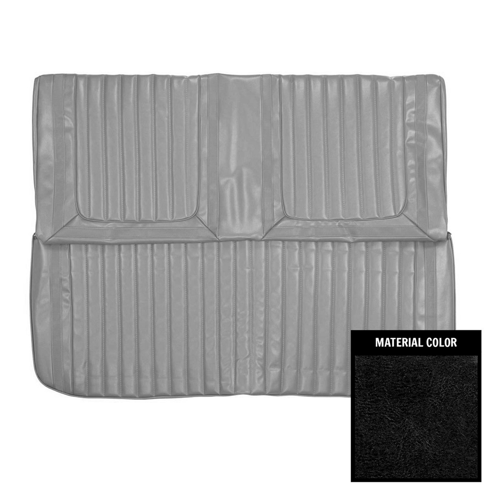 1969 Buick Skylark/GS/Regal/GN PUI SEAT COVERS (VERTICAL PLEATS WITH RAILROAD TRACK BORDER) - REAR BENCH ONLY (COUPE) | IN2182S